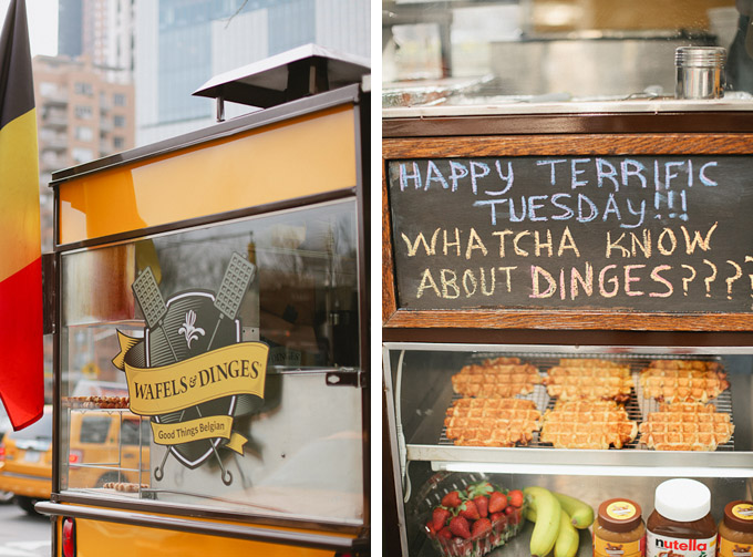 amazing belgium waffle truck at columbus square in new york