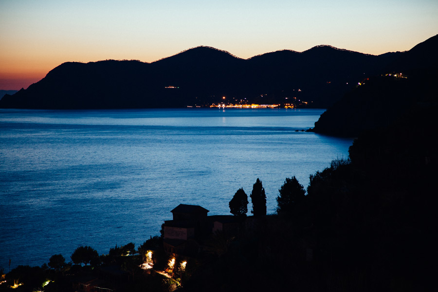 room with view dusk cinque terre