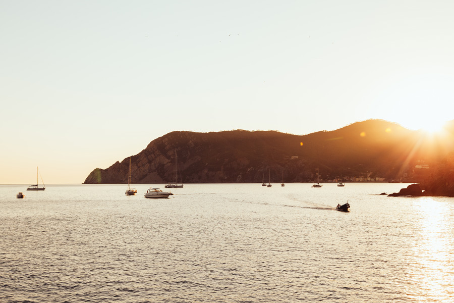 cinque terre sunset