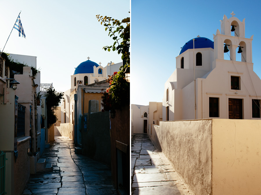 early morning oia village