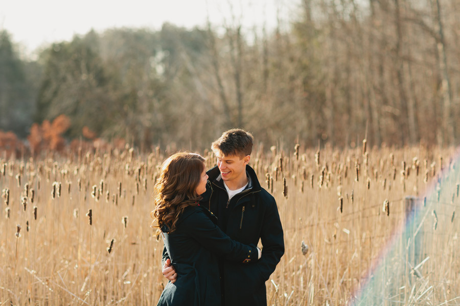 relaxed engagement photos