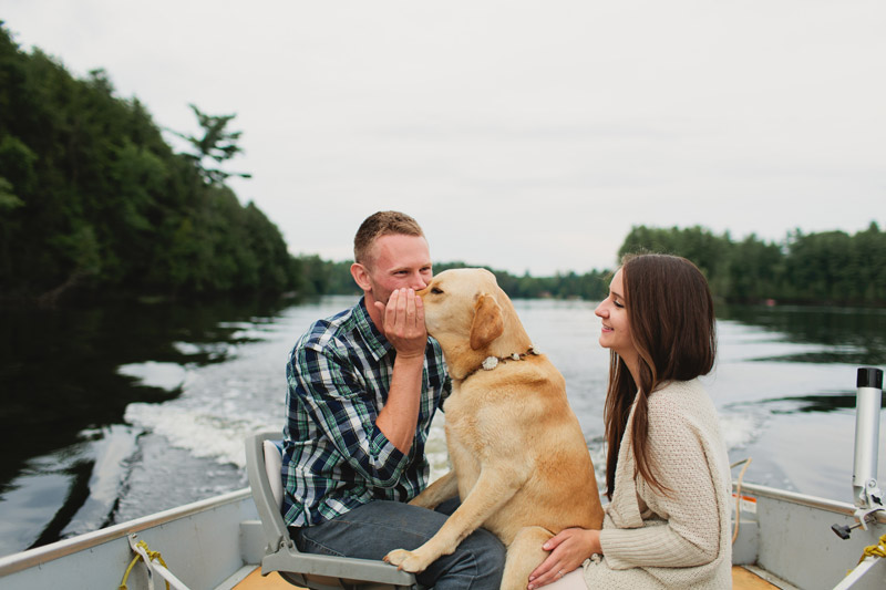 engagement session on a boat