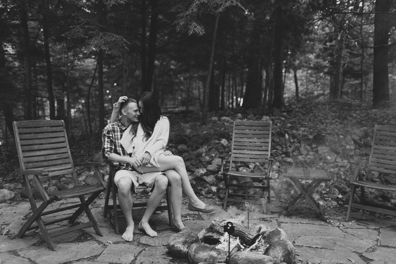 Cottage Engagement Photos Bonfire