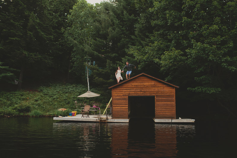 Engagement Photos Cottage Boathouse