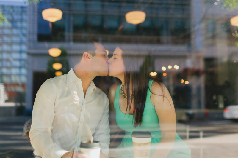 coffee shop engagement photography