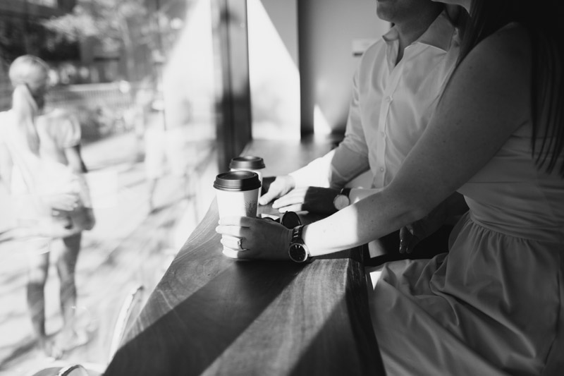 coffee lovers engagement pictures