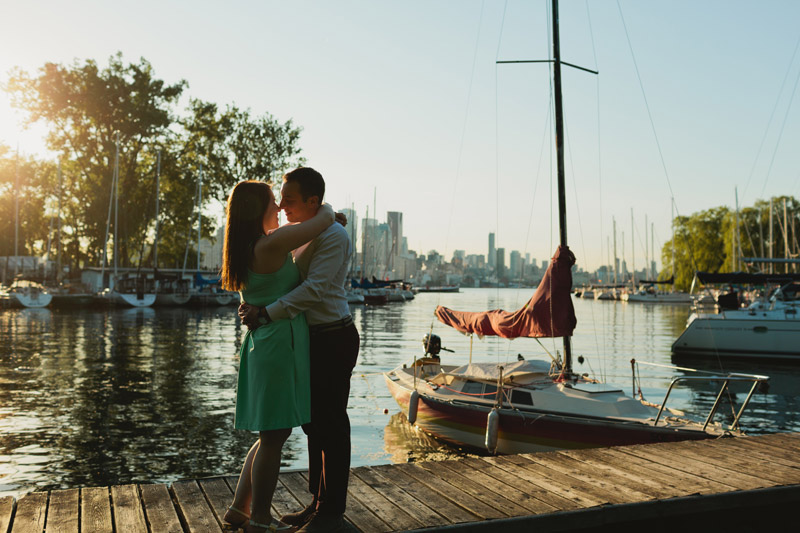 toronto island marina engagement photos