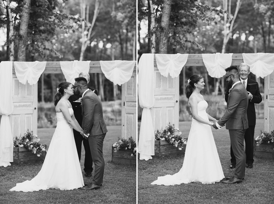 rustic outdoor wedding ceremony