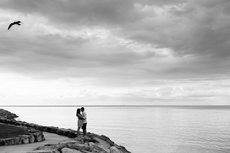 engagement photos on the lake