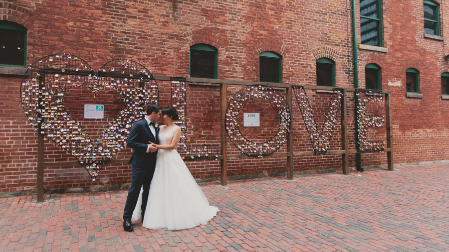 Wedding portraits distillery district