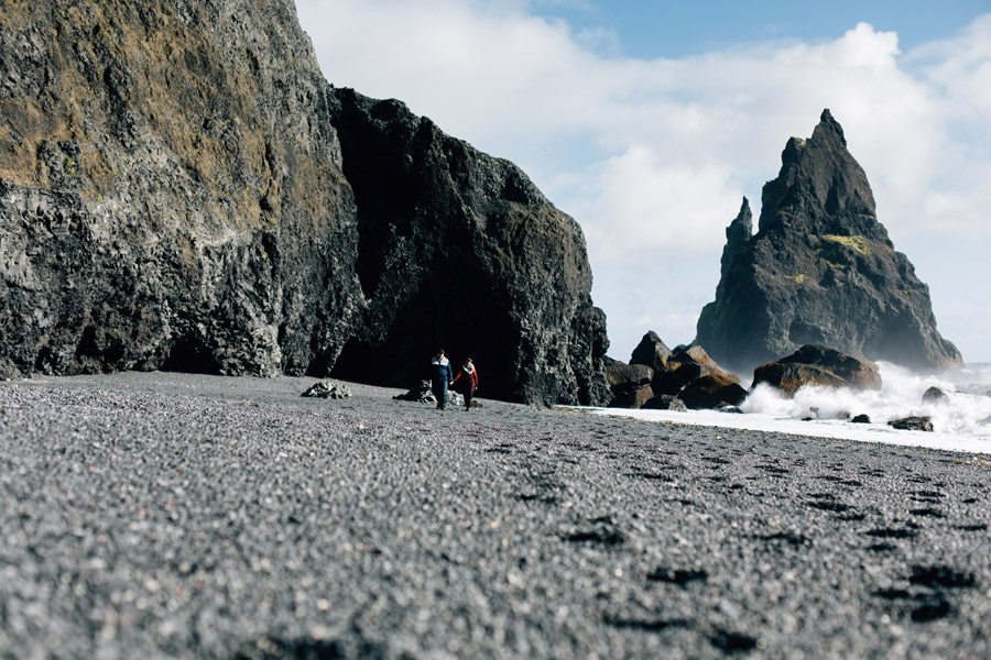 Anniversary session at Black Sand Beach Iceland