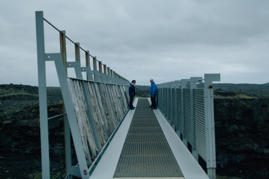 bridge between two continents Iceland