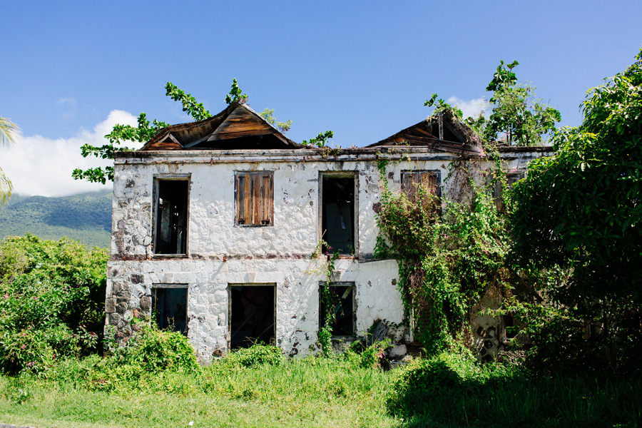 abandoned houses Nevis island