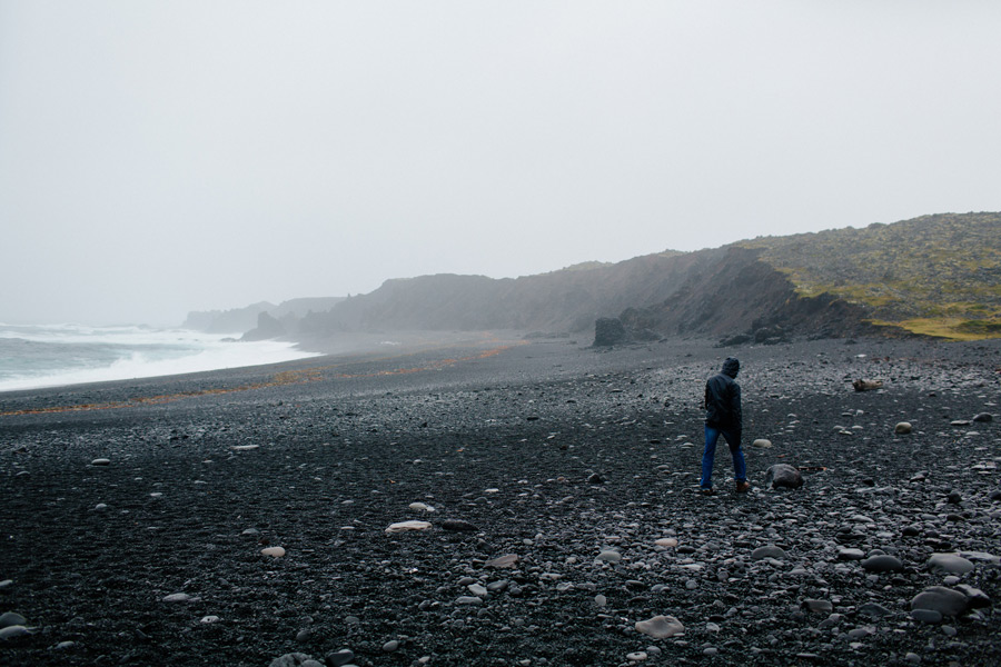 Iceland black sand beach