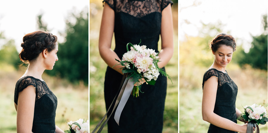 Fall winery wedding ideas long ribbon for bouquet