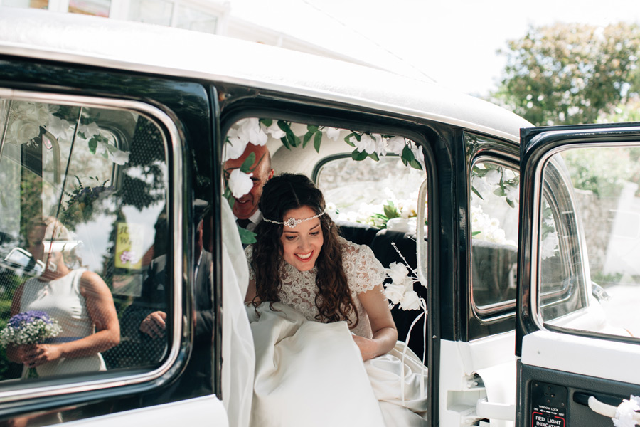 vintage wedding vehicle