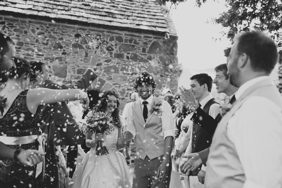 Wedding confetti photos