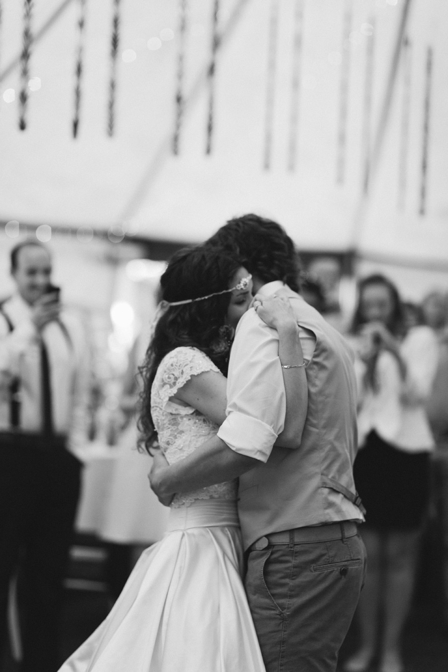 Romantic first dance wedding photo