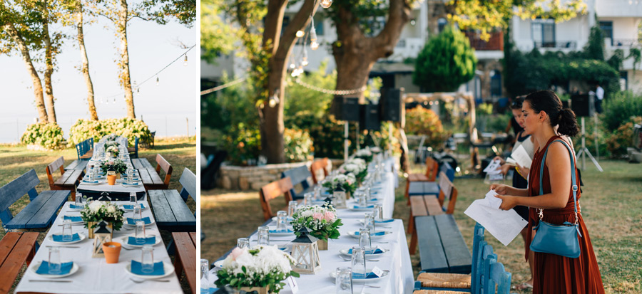 outdoor rustic wedding by the sea