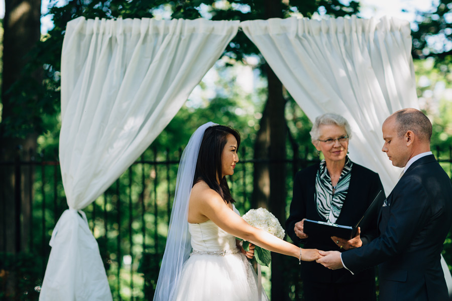 outdoor wedding de la salle house