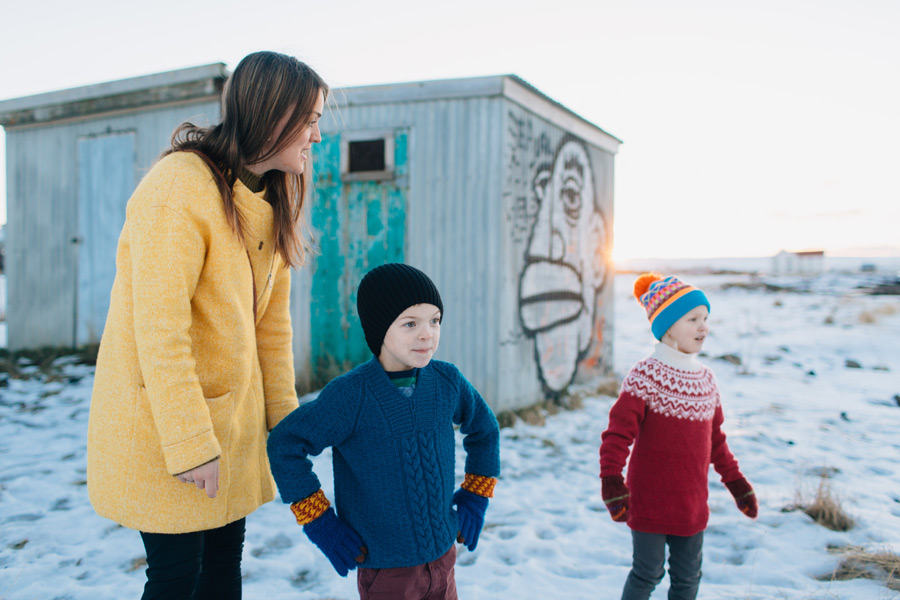 Reykjavik winter family photo session