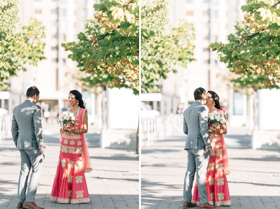 First Look wedding photos